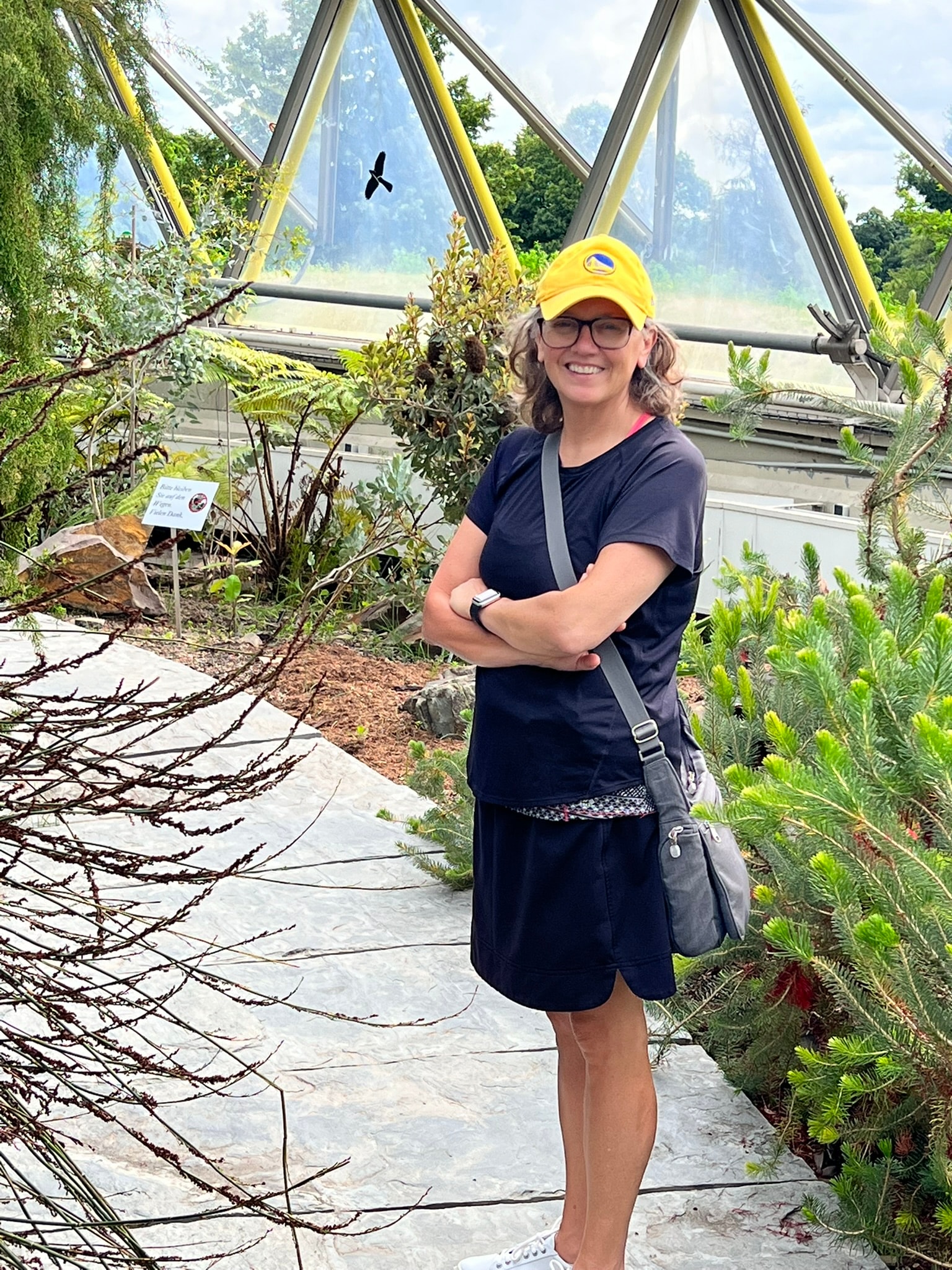 Cheryl exploring the botanical garden in Düsseldorf