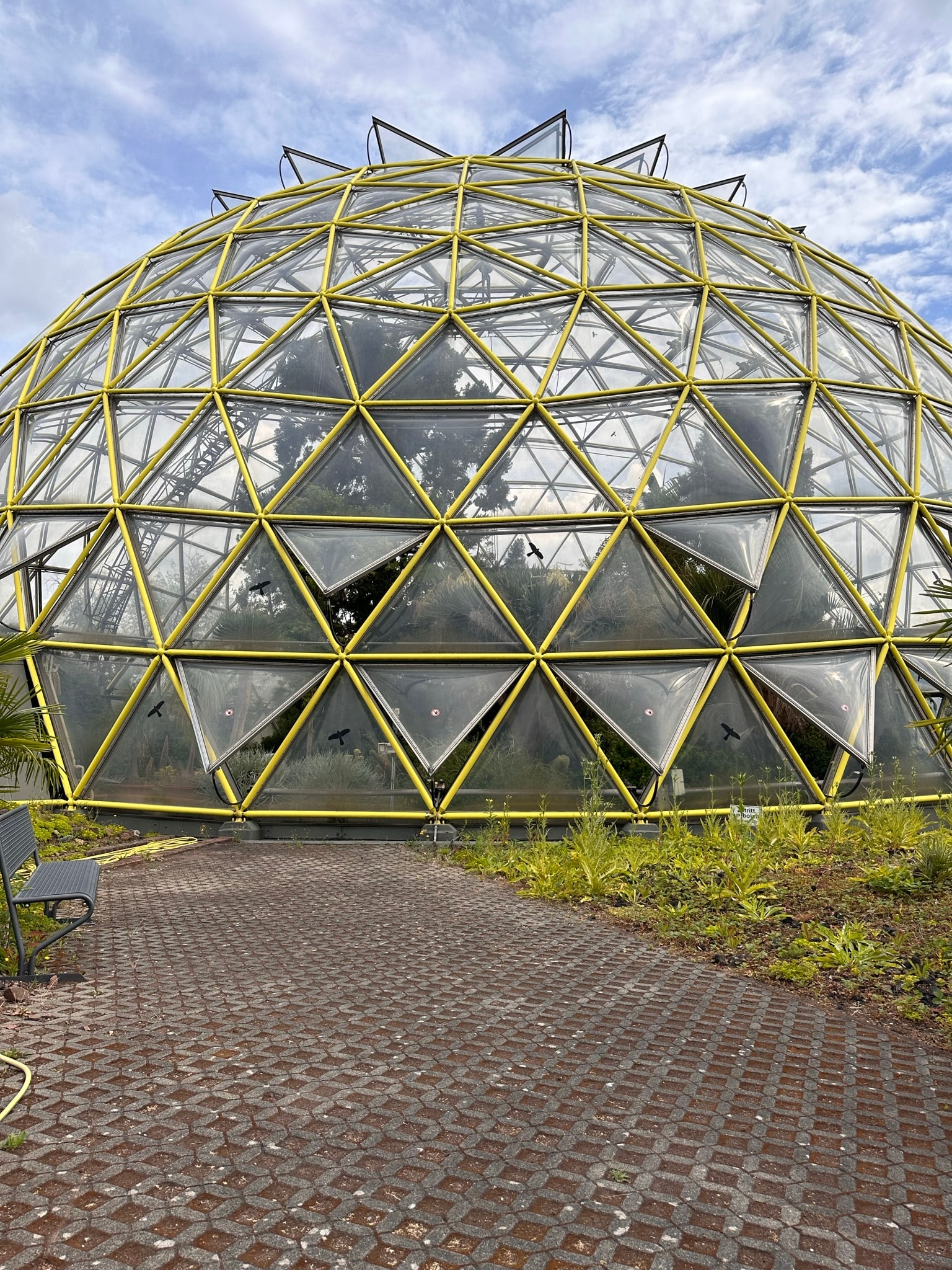 Glass dome at the botanical garden in Düsseldorf
